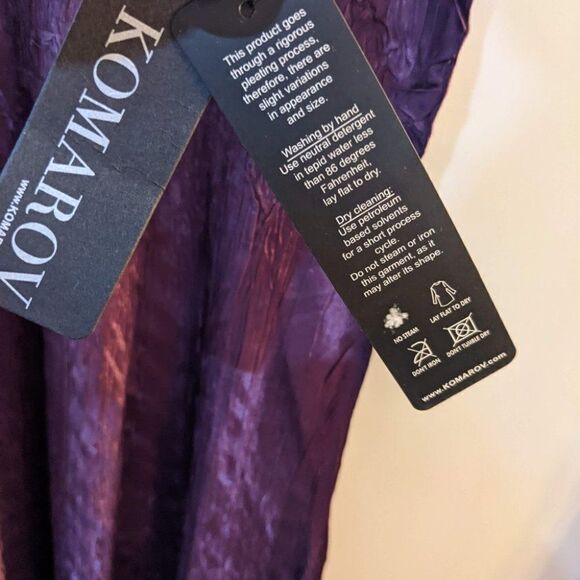 Nwt Komarov | Charmeuse Occasion Dress in Aubergine - Picture 7 of 9